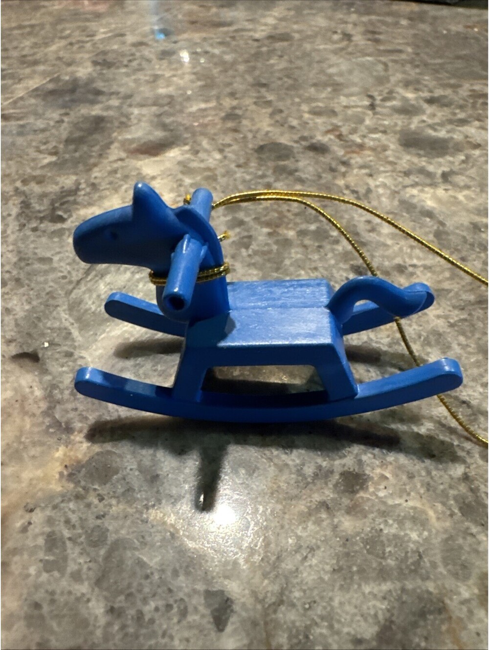 1981 Geobra Playmobil Blue Rocking Horse Nursery Baby Dollhouse Ornament